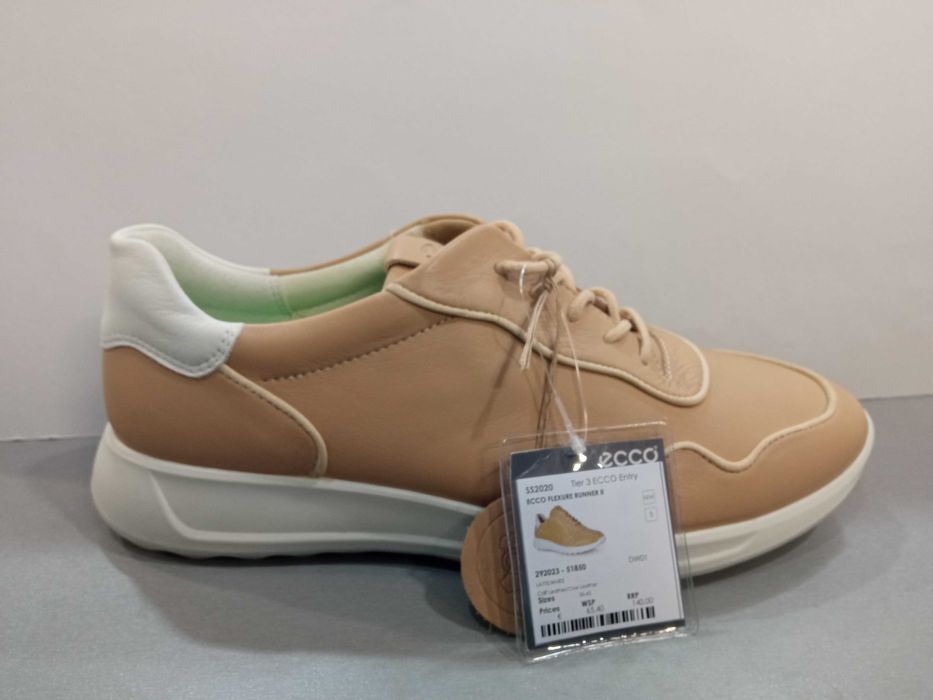 Ecco Leather N37/23,5см.Дамски обувки.Ест.кожа.Нови.Оригинал.