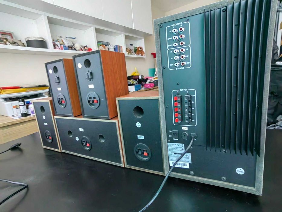 музикална система 5+1 Genius SW-HF 5.1 5005 Cherry Wood