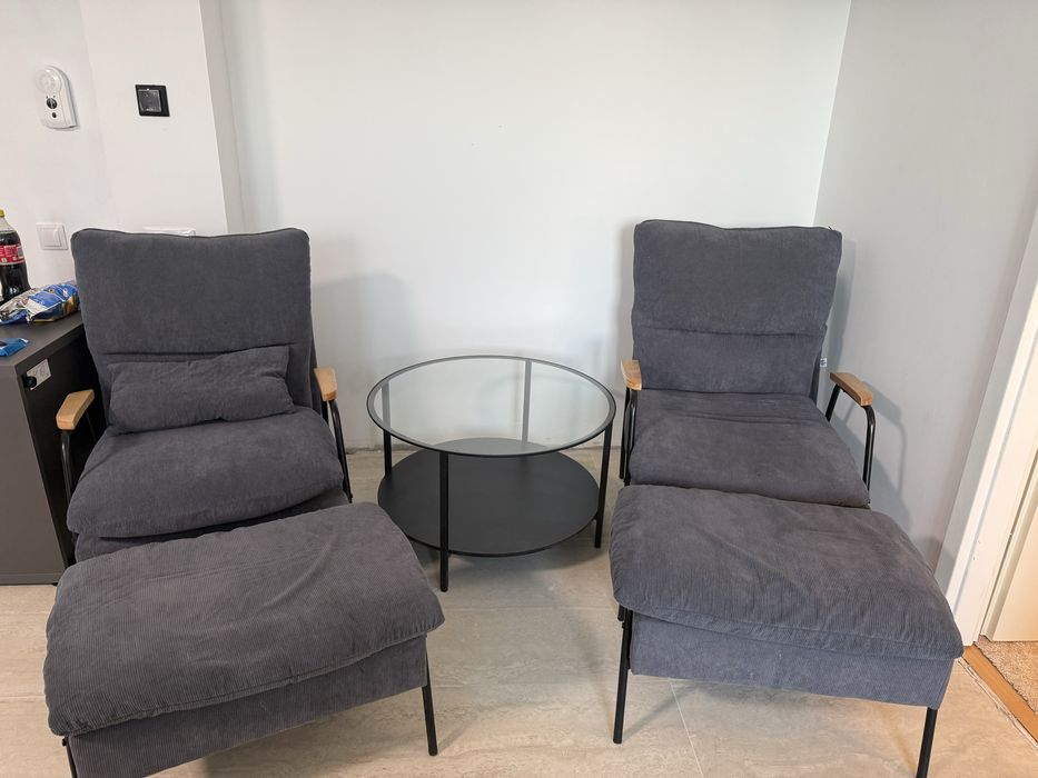 Set 2 fotolii recliner + măsuță cafea – stare foarte bună – Sighișoara