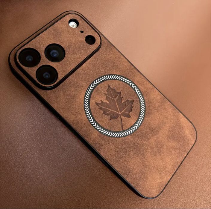 Луксозен калъф от синтетична кожа за iPhone 17/17Pro