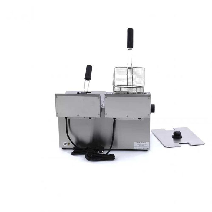 Електрически фритюрник 2 x 8 л, с 2 крана и студена зона