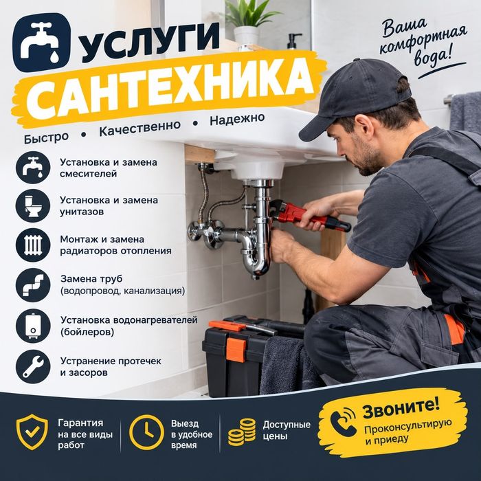 Сантехник услуги 24/7