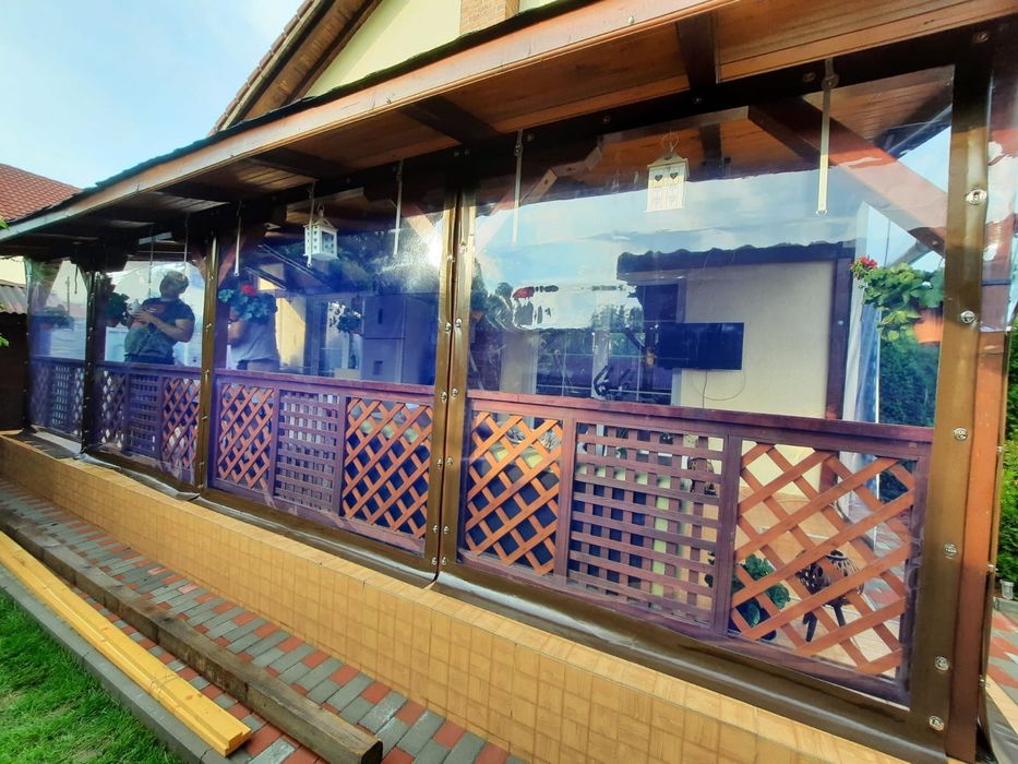 Inchidere terasa cu folie crystal transparent