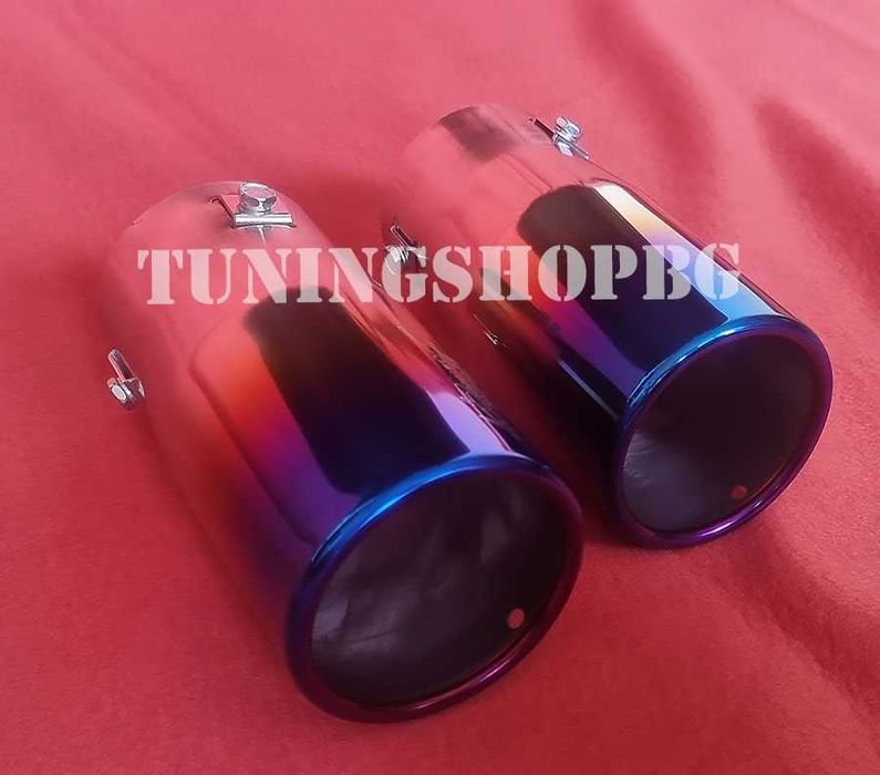 Единичен обгорен титан прав накрайник за ауспух НАПРАВИ си двуцевка