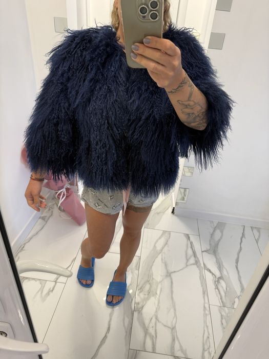 Зимно палто в червен цвят