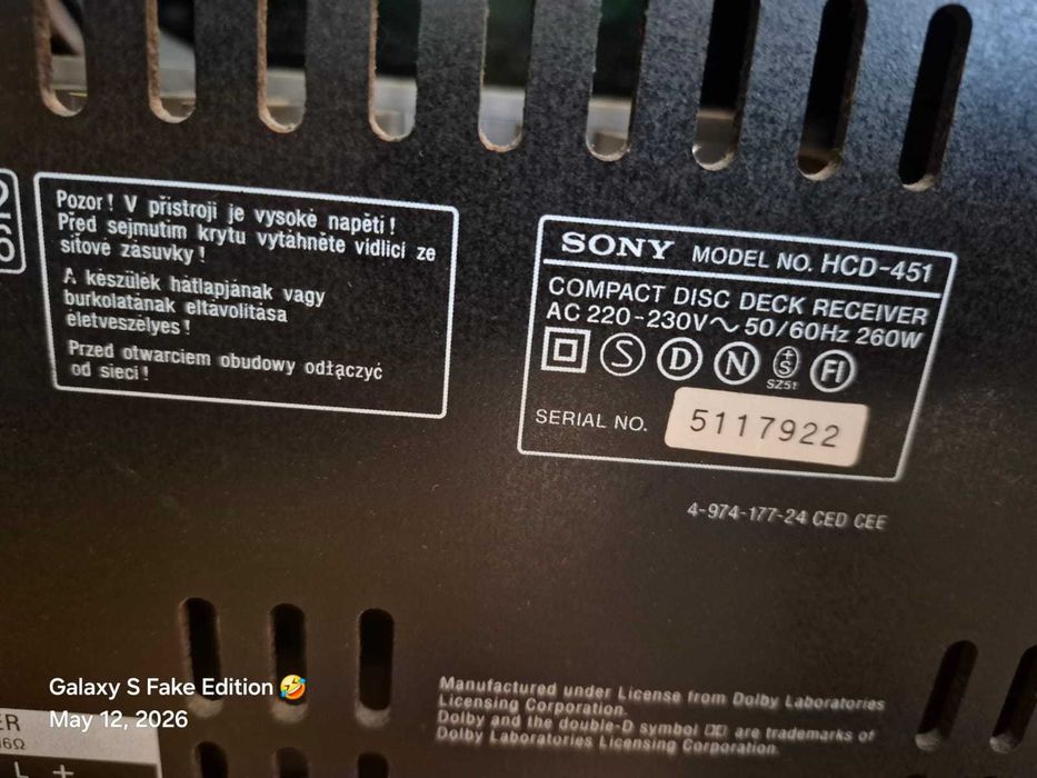 Sistem audio 5.1 Linie SONY Dolby Prologic - Turner, Amp 120 w, dublu deck, 5 CD player