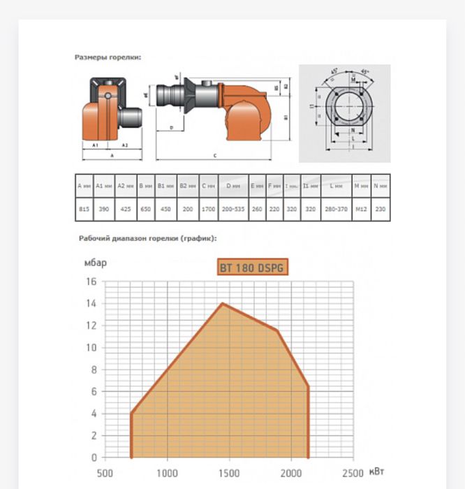 Горелка дизельном топливе Baltur BT 180