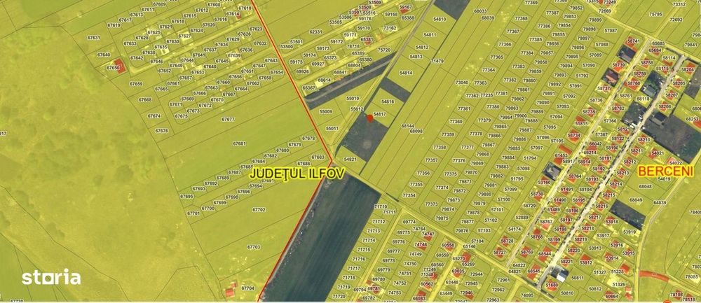 Lot teren 700 mp*Intravilan*Comuna Berceni*deschidere 17m