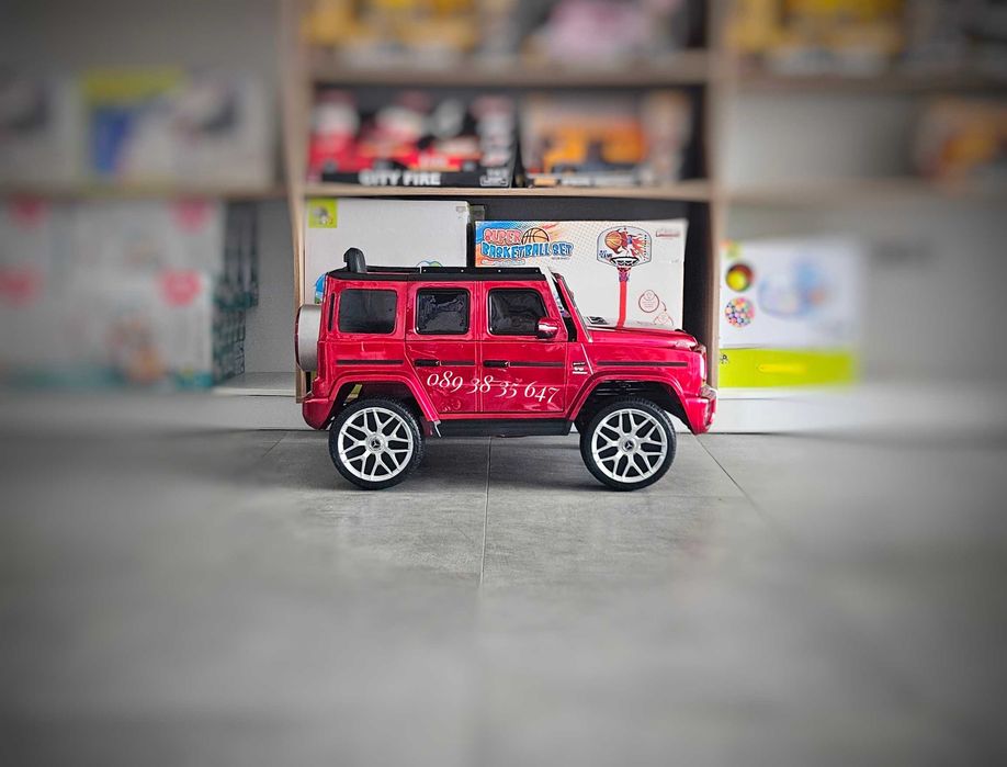 ХИТ!НОВО!Акумулаторен джип Mercedes G63 AMG с 12V,EVA гуми,металик,USB