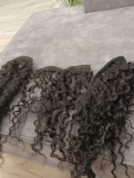 Естествена коса къдрава зашита