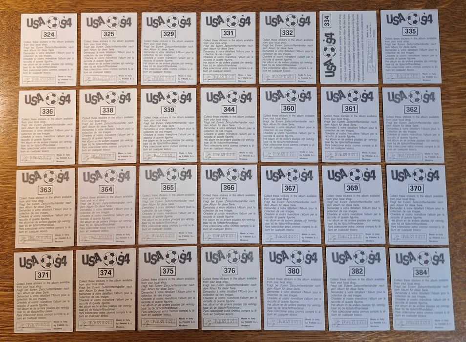 Стикери Панини САЩ '94
