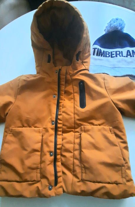Зимно яке Zara + Timberland шапка