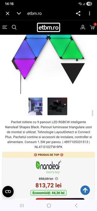 Editie limitata Panou Smart Led 9 nanoleaf nou nanoleaf