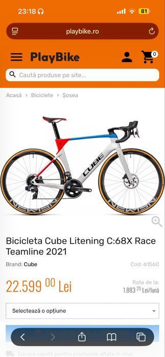 Cube Litening C:68X Race Timeline