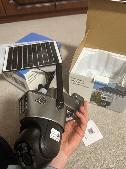 Camera video 4g dubla cu SIM si panou solar 2 bucati