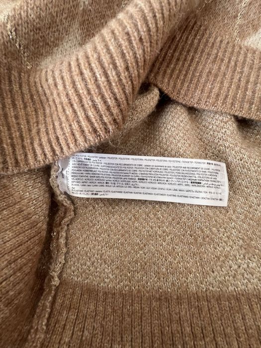 Pulover in romburi cu fir auriu inserat, elegant, de efect de la Mango, M