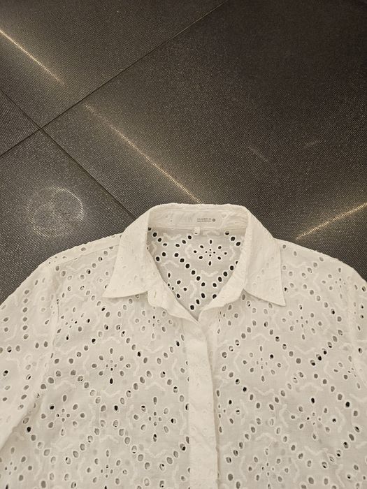 ZARA риза памучна дантела XS-34