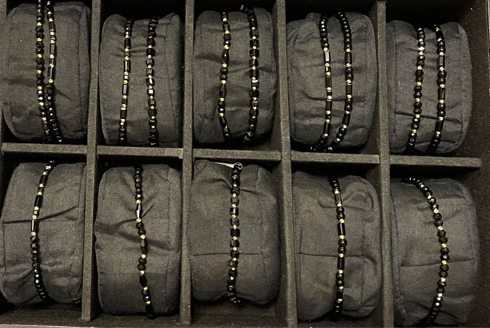 Cadoul ideal / Brățara aur 14k cu bile și șnur. Diverse modele.