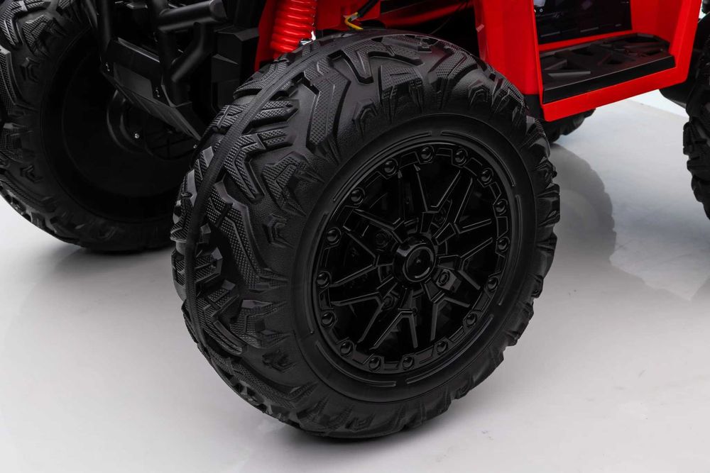 ATV electric Kinderauto SX2129 4x4 24V roti moi, scaun tapitat RED