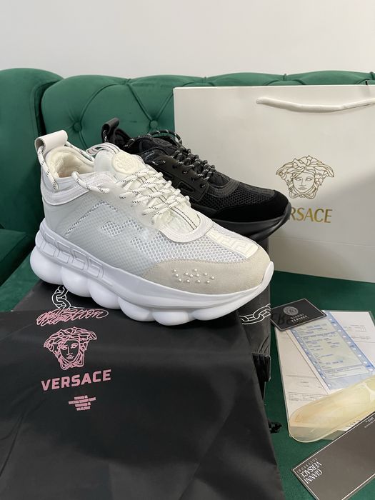 Adidasi Versace Chain Reaction piele naturala Full Box colectie noua