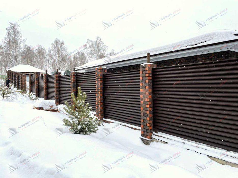 Забор жалюзи из металла