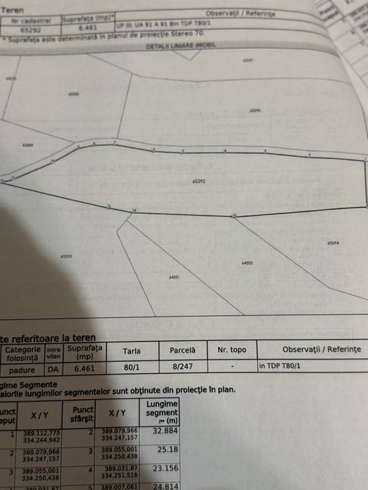 vand teren intravilan padure in suprafata de 6461 mp
