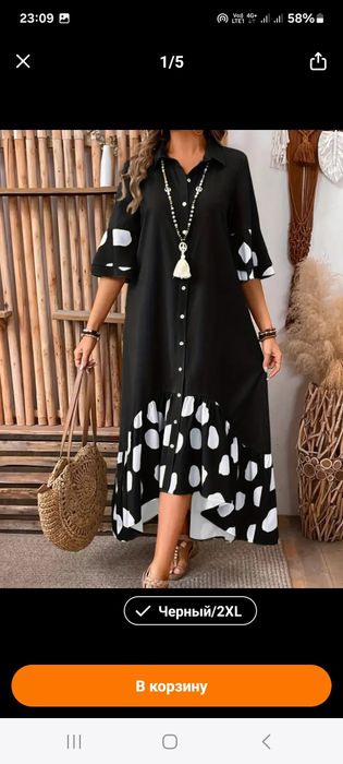 Продам платье в горошек