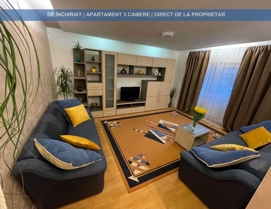 Închiriere apartament 3 camere - atmosferă de vacanță, aproape de centru