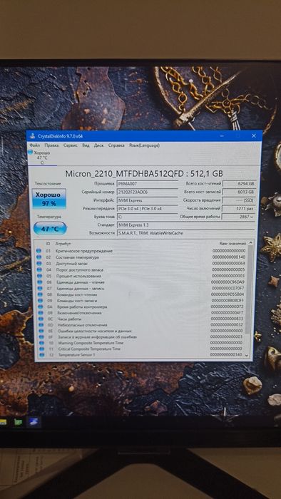 Micron SSD 512gb NVME pci express 3.0 x4