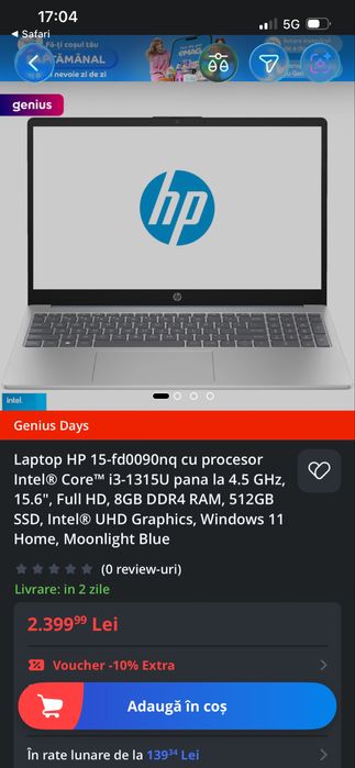 laptop hp i3 8 gb ram