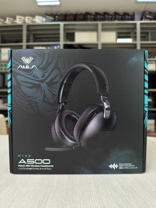 Беспроводные игровые наушники AULA A500 Black, BT5.4/cable
