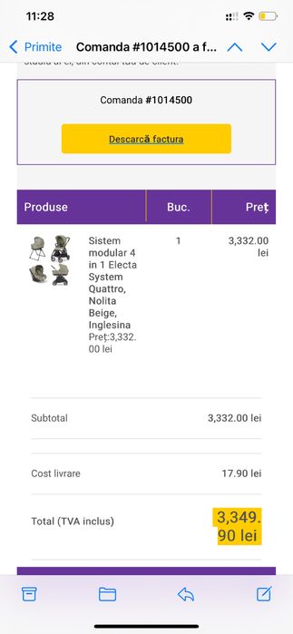 Carucior Sistem 3 in 1 Electa Quattro Darwin, Nolita Beige, Inglesina cu scoica si landou