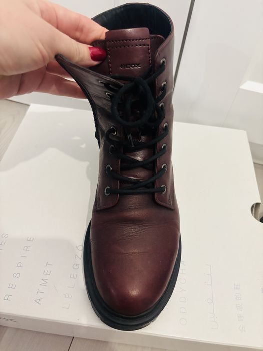 Ghete Geox piele bordeaux