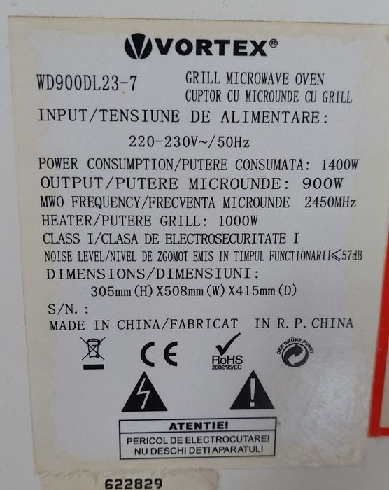 Cuptor cu microunde Vortex