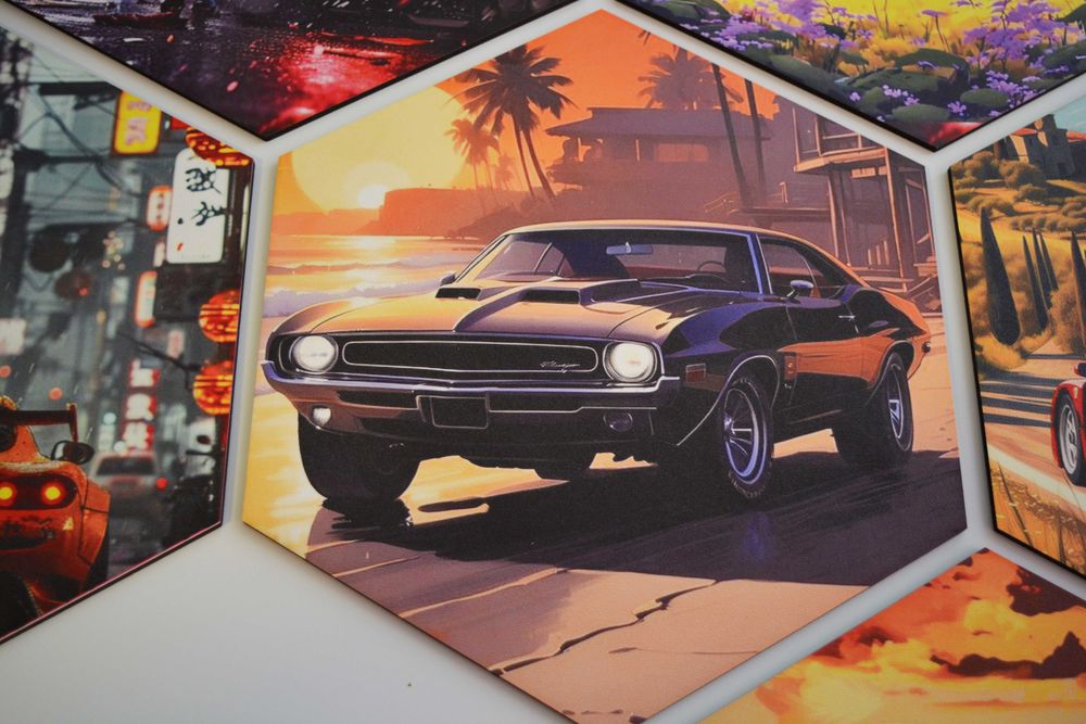 Пано за стена "Хексагон" с Ваши снимки, картинки, емблеми.