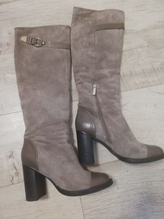 Сапоги демисезонные, замша.