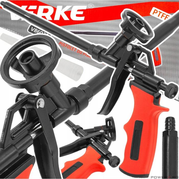 Pistol din metal pentru aplicarea spumei, negru Verke