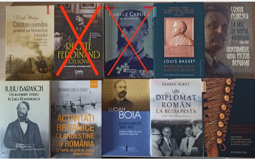 Carti de istorie despre istoria romanilor, comunism in Romania, Romania in razboaiele mondiale (lichidare biblioteca)