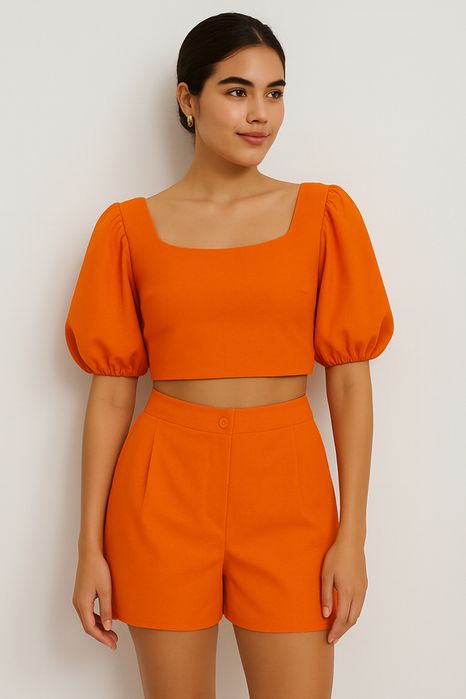 Костюм яркий топ, шорты, размер XS-S