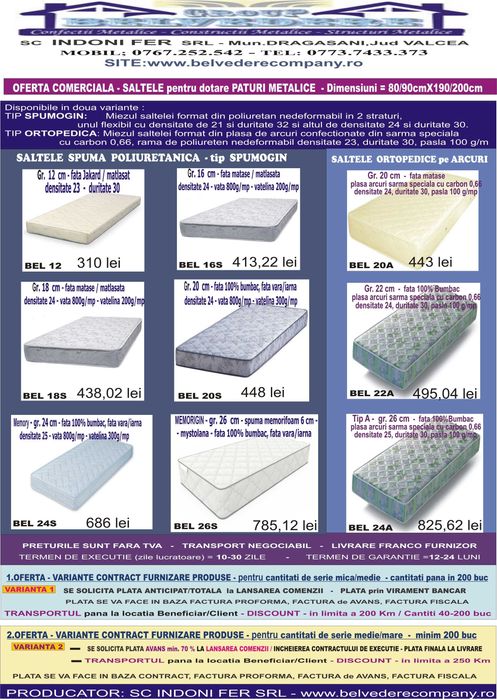 Paturi Metalice Etajate in stoc direct de la Producator- super oferta!