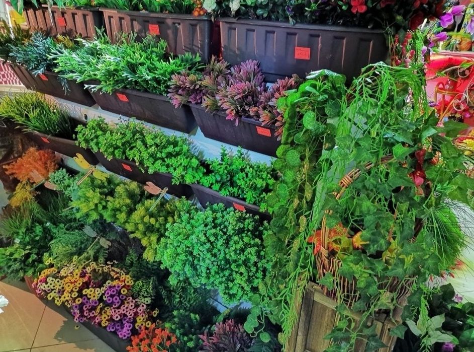 Искусственая трава, сухоцветы