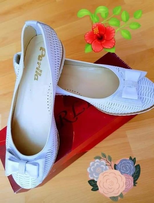 Balerini piele naturala super model import Italia