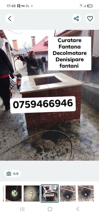 Curatare fantana denisipare