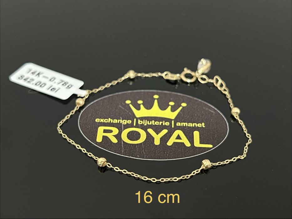 Bijuteria Royal CB : Bratara copil aur 14k 585  0,78 gr