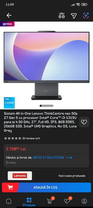 Lenovo Neo 50a Gen 5 – Gaming ușor, 100Hz, i3 13th Gen