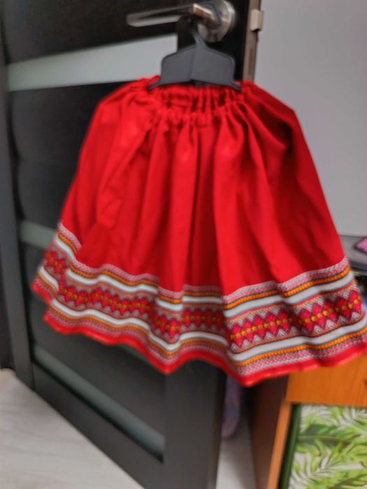 Costum popular copii. 3 piese- ie brodata, le, brau si fusta