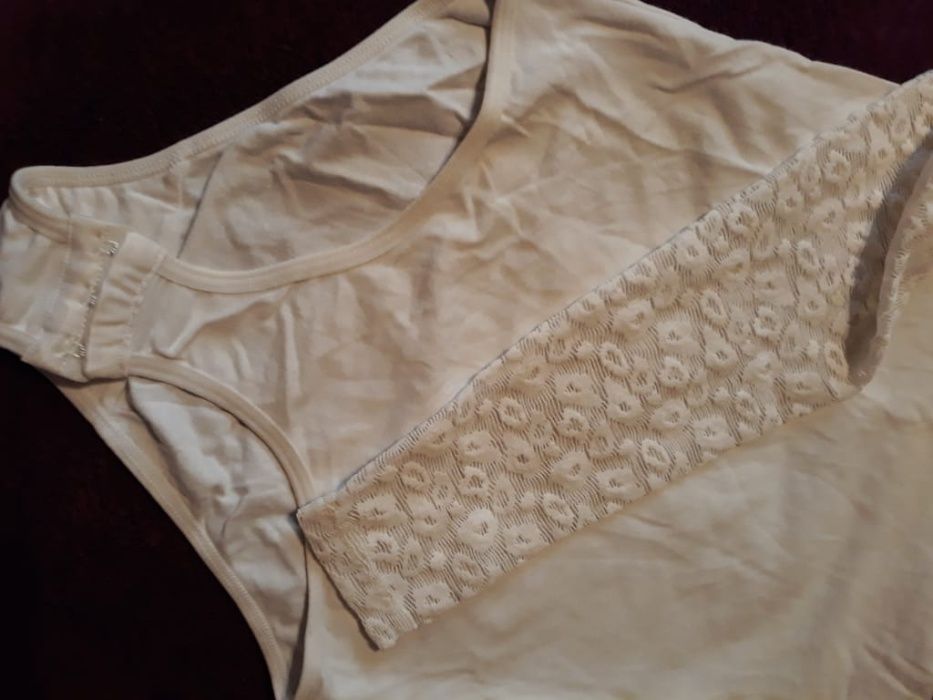 Pink Angel Ново Бяло Боди-S r/r