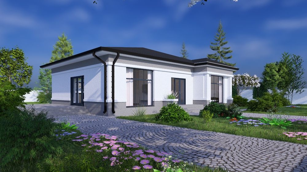 Complex nou!!! Case de vânzare în Tomesti. Suprafața utila 107.  3 camere, 2 bai, living+bucătărie. Teren 500m. 180000 euro.