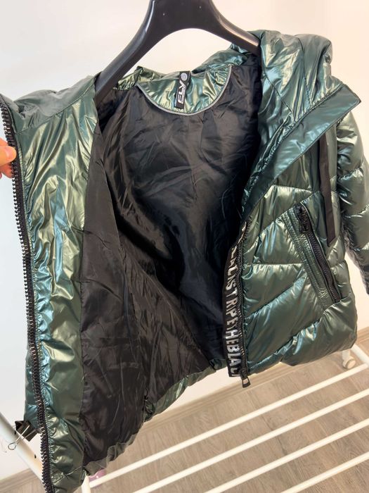 Geaca verde metalizata de fas / DAMA / FLY Luxury