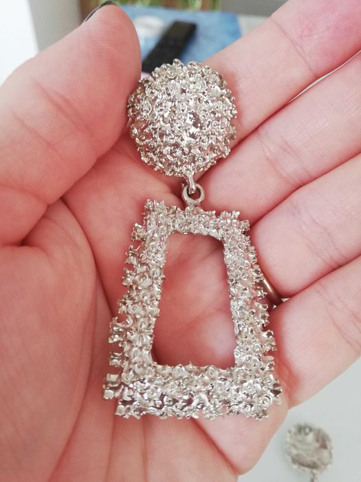 Дамски  обеци сребърен цвят-Нови